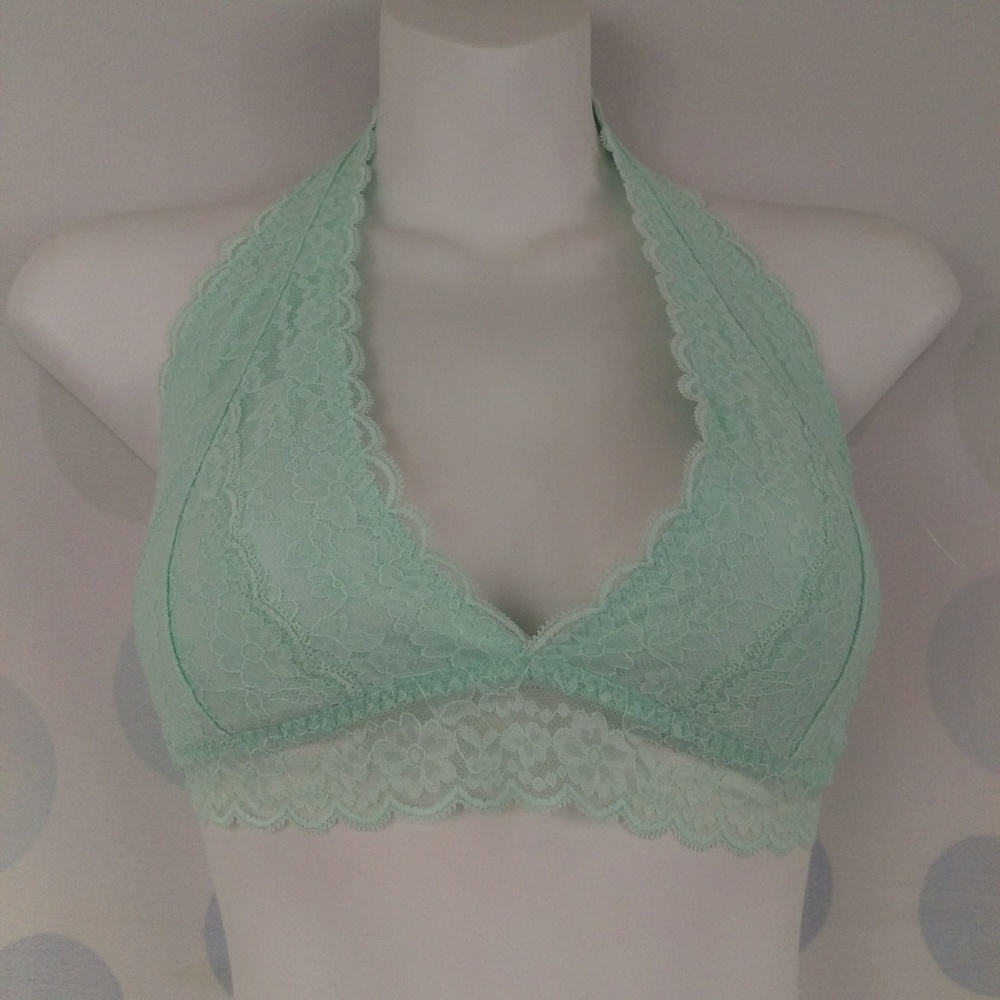 Gilly Hicks Sydney Mint Lacy Floral Bralette